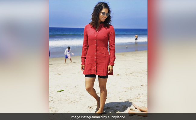 Nothing To See Here. Just Sunny Leone Enjoying "Chilly Morning At The Beach"