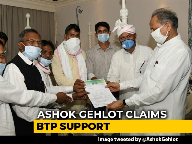 Ashok Gehlot Claims Support Of 2 Regional Party MLAs Amid Congress Crisis