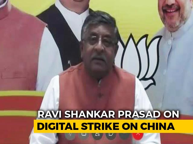 Blocking Chinese Apps Was "Digital Strike": Minister Ravi Shankar Prasad