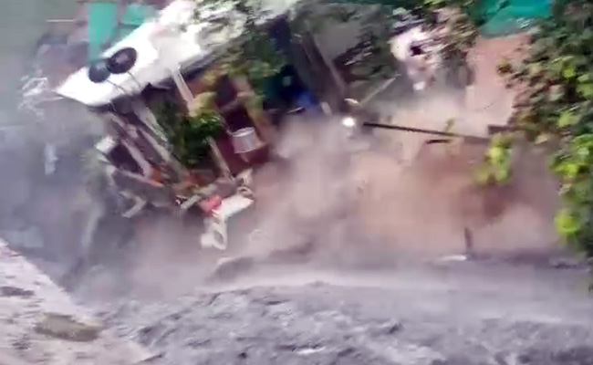 Video Shows Houses Crumble As Drain In Delhi Overflows After Heavy Rain