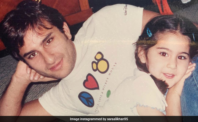 Sara Ali Khan Captions Throwback Pic With A Cool Description Of Dad Saif