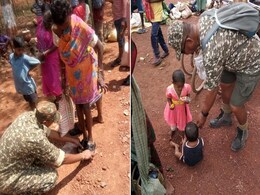 ITBP का मानवीय चेहरा, नक्सल प्रभावित इलाकों में आदिवासियों को दे रहे हैं खाना, दवा और कपड़े ITBP का मानवीय चेहरा, नक्सल प्रभावित इलाकों में आदिवासियों को दे रहे हैं खाना, दवा और कपड़े