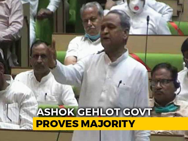 "United" Ashok Gehlot Government Wins Rajasthan Trust Vote