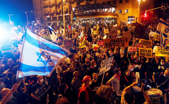 "Your Time's Up": Protesters Target Israel's Netanyahu Over Jobs, Covid