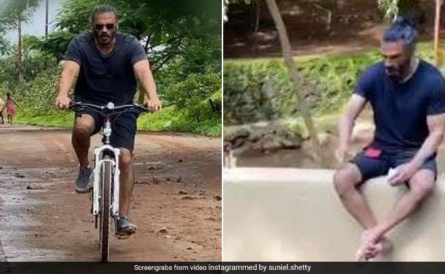 सुनील शेट्टी यूं जीते हैं शानदार लाइफ, कभी साइकिल चलाते तो कभी मछली को दाना खिलाते आए नजर- देखें Video