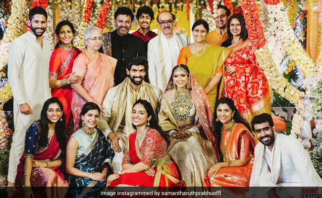 A Perfect Family Pic From Miheeka Bajaj And Rana Daggubati's Wedding. Courtesy Samantha Ruth Prabhu