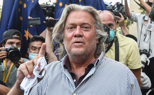 Ex-Trump Aide Steve Bannon On Arrest In Fraud Says He Is "Political Hit-Job" Victim