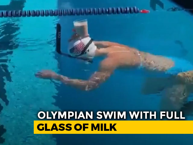 Viral Video: Olympic Champion Swims While Balancing Glass Of Milk On Head | NDTV Beeps