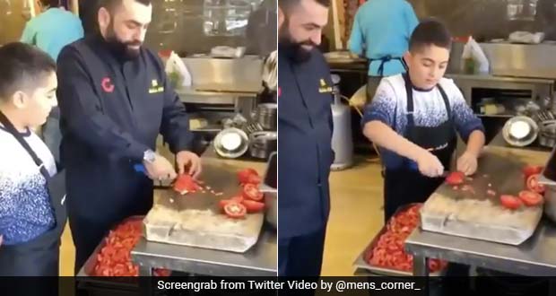Viral Video: Son Learns Father's Chopping Technique And Netizens Are Impressed