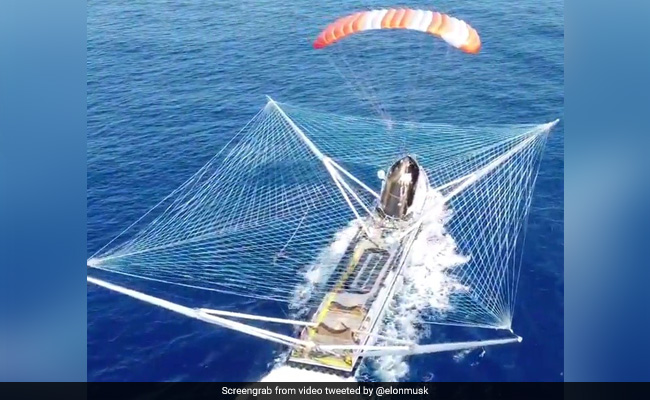 Elon Musk Shares Jaw-Dropping Video Of Ship Catching Falcon 9 Rocket Fairing