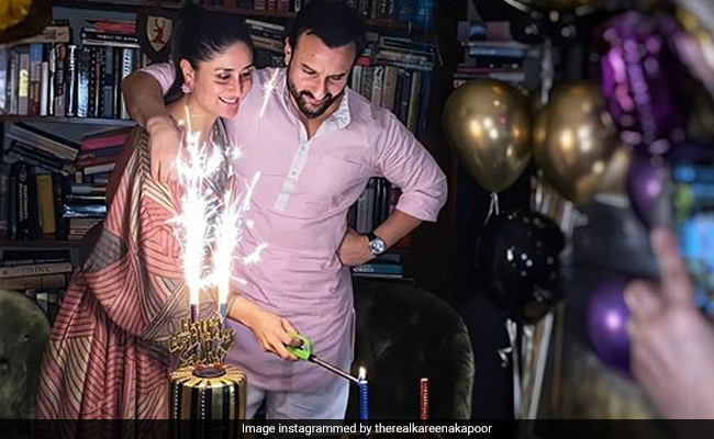 सैफ के बर्थडे पर करीना ने जलाया कैंडल और फिर पति को देखकर लगीं मुस्कुराने... देखें VIDEO
