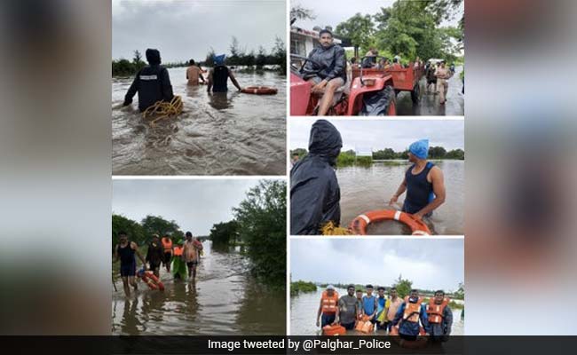 Maharashtra Minister Praises Palghar Police For Rain Rescue Ops