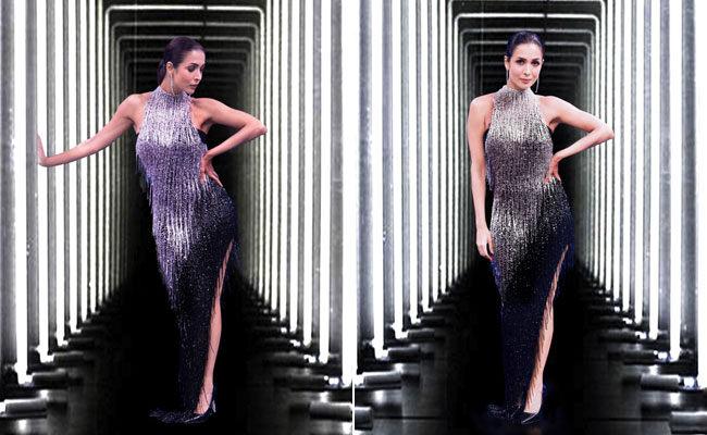 Trust Malaika Arora To Up The Glam Quotient With A Glittering Fringe Look