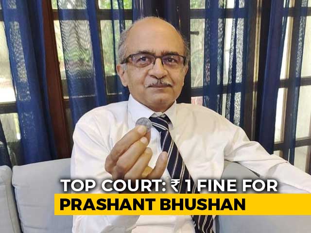 Prashant Bhushan Fined Rs 1. Option: 3 Months In Jail With 3-Year Ban