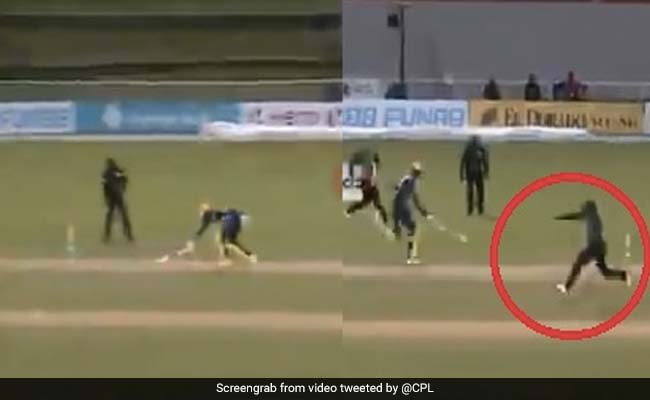 CPL 2020: इविन लुईस ने दौड़कर गेंद उठाया और 'बुलेट थ्रो' से ऐसे उखाड़ दिया स्टंप..देखें Video