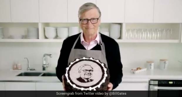 Bill Gates Bakes Special Cake To Wish Warren Buffet On His 90th Birthday (Video Inside)