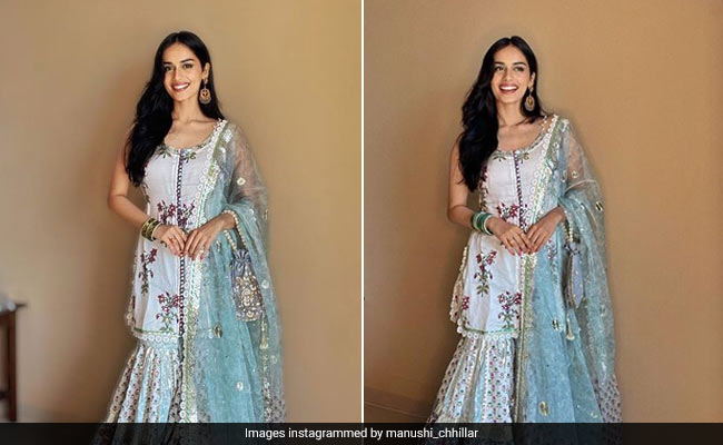 Like Manushi Chhillar, Nail Festive Style In Stunning Sharara Suits
