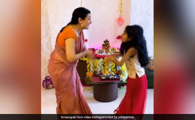 गणपति विसर्जन से पहले जूही परमार ने बेटी के साथ किया धमाकेदार डांस, VIDEO हुआ वायरल