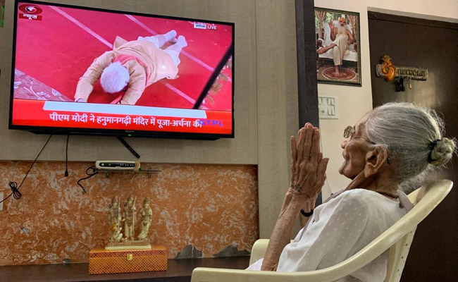 PM Modi's Mother Watched Ayodhya Temple Ceremony On TV