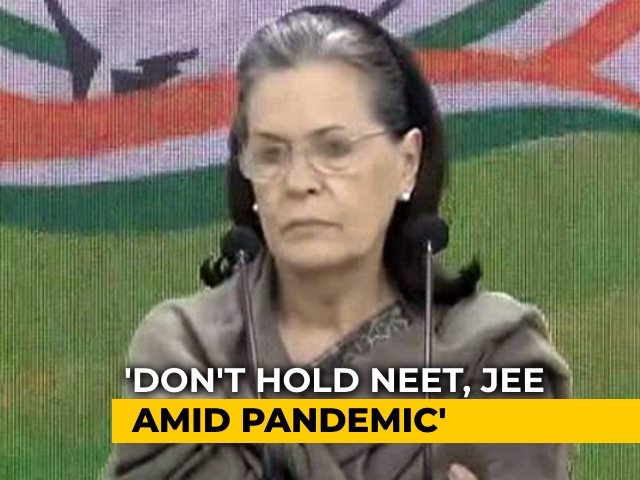 "My Advice To Government": Sonia Gandhi's Video Message On NEET, JEE
