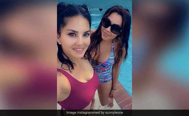 Water Baby Sunny Leone Is Busy Sharing Posts From Her Pool Time In Los Angeles