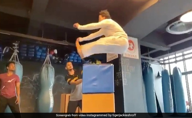 टाइगर श्रॉफ ने अपने स्टंट से फिर कर दिया सबको हैरान, Video में लगा दी इतनी ऊंचाई से छलांग