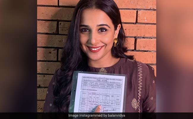"Wasn't A Genius But Definitely Good": Vidya Balan Shares Pics Of Her Class 10 Marksheet