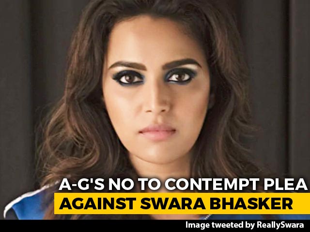 Attorney General's No To Contempt Plea Against Actor Swara Bhasker