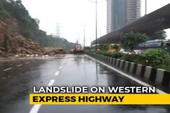 Mumbai Rain Causes Landslide On Western Express Highway, Traffic Diverted Mumbai Rain Causes Landslide On Western Express Highway, Traffic Diverted