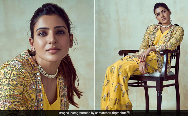 Samantha Ruth Prabhu's Sunny Mirror Work <i>Sharara</i> Is Day Time Wedding Chic