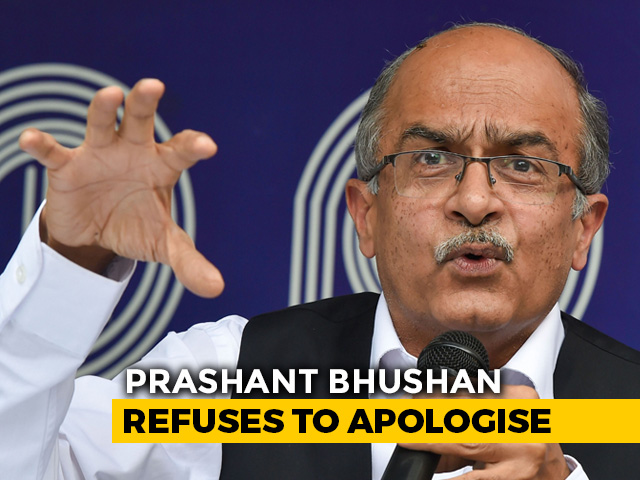 Prashant Bhushan Won't Apologise: "Would Be Contempt Of My Conscience"