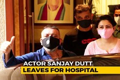 "Pray For Me," Says Sanjay Dutt While Leaving For Hospital, Wife Maanyata By His Side "Pray For Me," Says Sanjay Dutt While Leaving For Hospital, Wife Maanyata By His Side