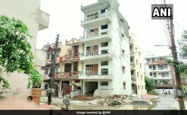 Residents Moved Out After Gurgaon Building Tilts Due To Heavy Rain