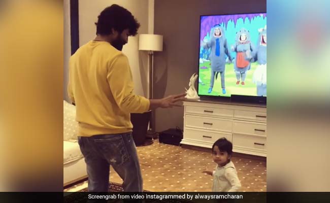 Ram Charan's "Dance-Off" With Tiny Niece Navishka Goes Viral