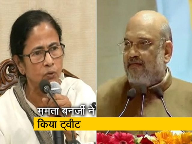 ममता बनर्जी ने गृहमंत्री अमित शाह के स्वस्थ्य होने की कामना