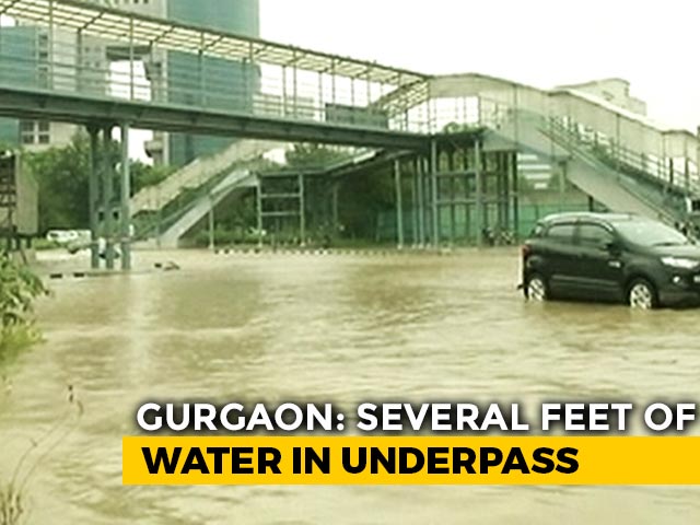 Gurgaon's Underpasses Submerged After Heavy Rain