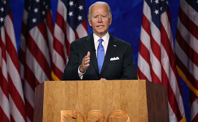 Joe Biden Pledges "New Path" For US In Accepting Democratic Nomination