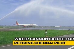 Air India Pilot Retiring After 33 Years Gets Surprise Water Cannon Salute Air India Pilot Retiring After 33 Years Gets Surprise Water Cannon Salute
