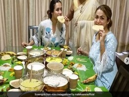 खाने का टेबल सजते ही बहन के साथ कुछ यूं दिखीं मलाइक अरोड़ा, ओणम के मौके पर वायरल हुईं Photos खाने का टेबल सजते ही बहन के साथ कुछ यूं दिखीं मलाइक अरोड़ा, ओणम के मौके पर वायरल हुईं Photos