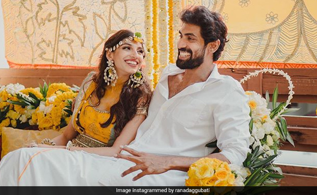 A Pic Of Both Miheeka Bajaj And Rana Daggubati From <i>Haldi</i> Ceremony. Enough Said