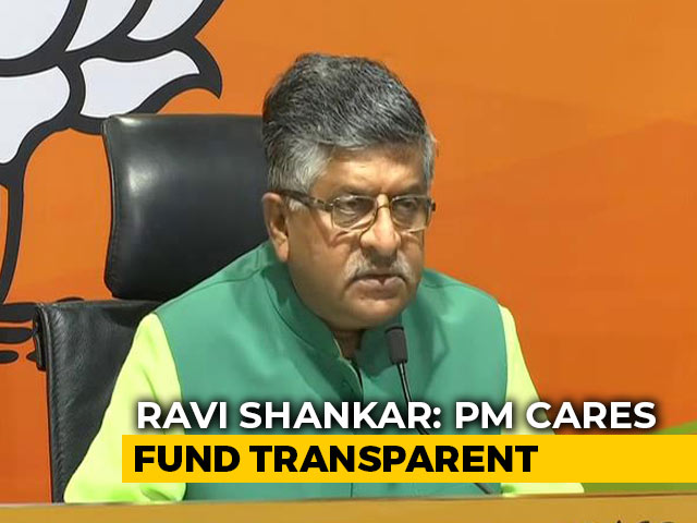 "Transparency Writ Large On PM-CARES Fund," Says Union Minister