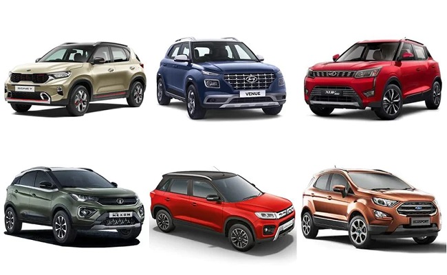 Kia Sonet vs Hyundai Venue vs Maruti Suzuki Vitara Brezza vs Tata Nexon vs Mahindra XUV300 vs Ford EcoSport: Price Comparison