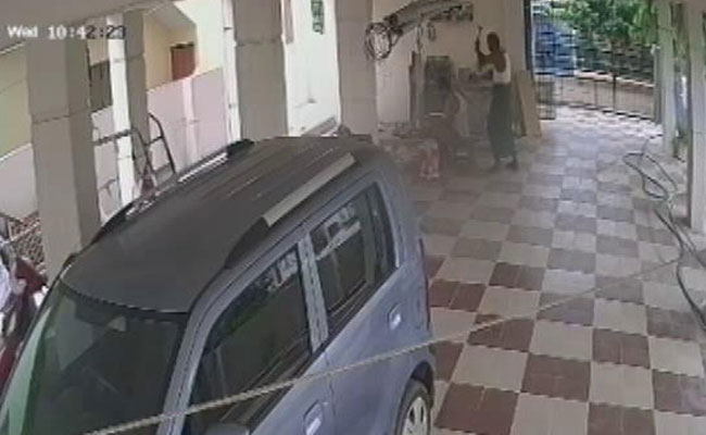 In Chilling Video, Andhra Man Walks Up Behind Son, Hammers Him To Death