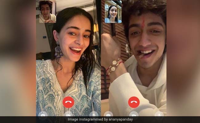 Ananya Panday Celebrates "Virtual Rakhi" With Brother Ahaan In A Powder Blue Suit