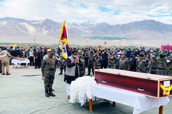 In Signal To China, BJP's Ram Madhav At Tibetan Soldier's Funeral In Signal To China, BJP's Ram Madhav At Tibetan Soldier's Funeral