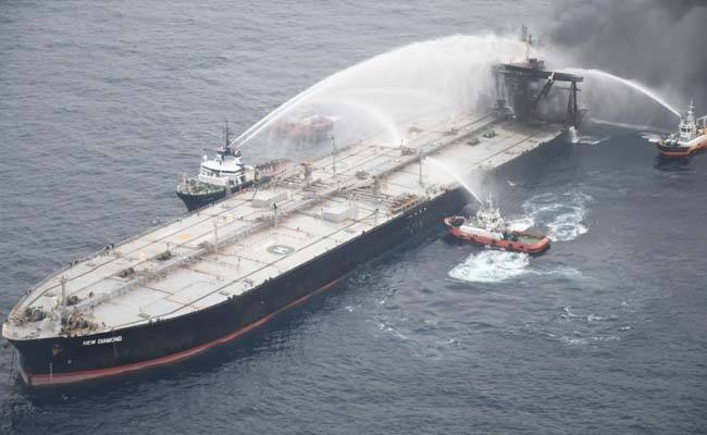 Sri Lanka Navy Plugs Fuel Leak On Fire-Stricken Tanker