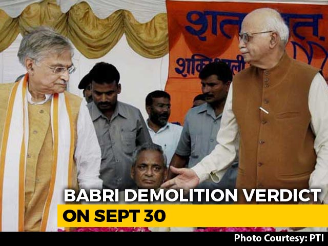 Babri Verdict On Sept 30, LK Advani, Other Accused Told To Be Present