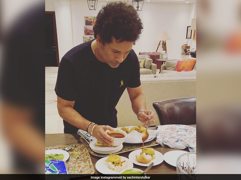 Sachin Tendulkar Gets "Unexpected Visitor" While Preparing "Favourite Snack Vada Pav". See Pic