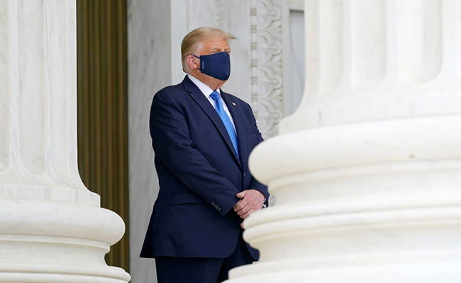 Crowd Chanted "Vote Him Out" As Trump Paid Last Respects To US Judge
