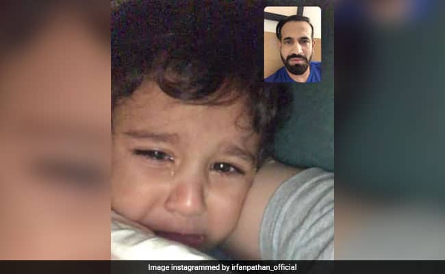 IPL 2020 Irfan Pathan shares adorable picture with son while being away from family IPL 2020 Irfan Pathan shares adorable picture with son while being away from family